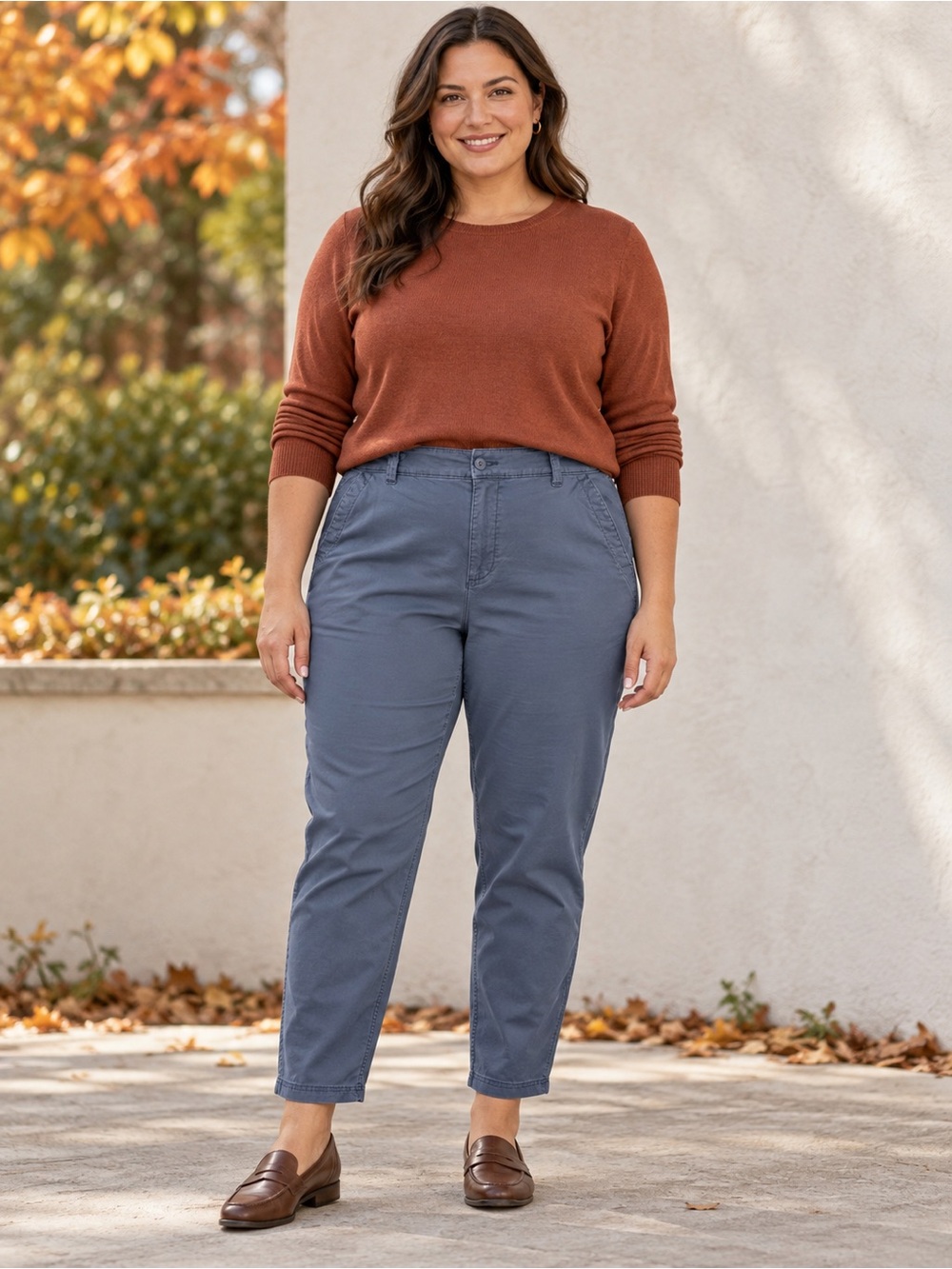 Old Navy High Rise OG Chino Pants XL Spare Blue Like New